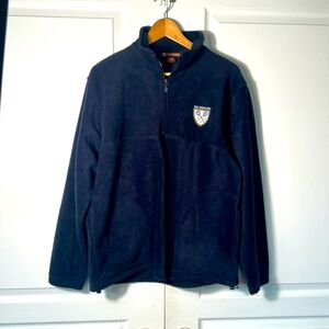 MEN HARRITON FLEECE TOP US SQUASH TOP IN NAVY BLUE 1/4 ZIPPER TWO POCKETS S